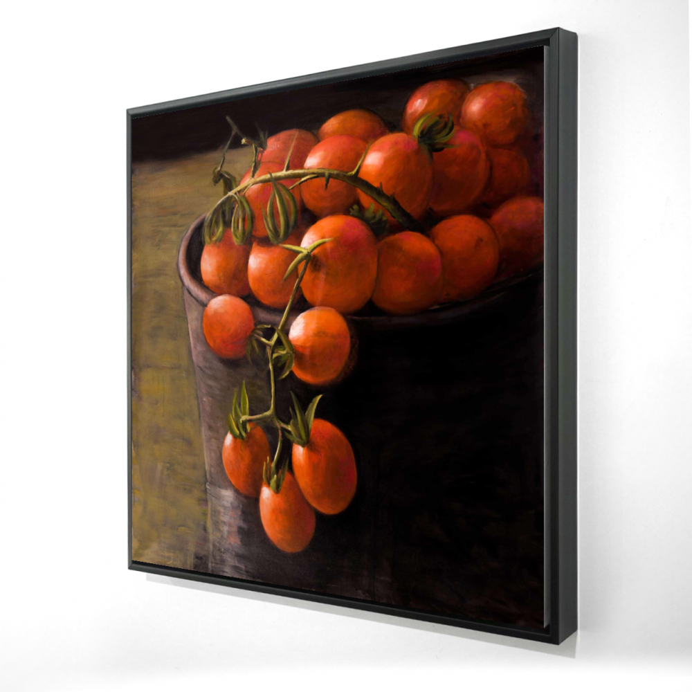 2081-3636-GA56 36 x 36 in. Bucket of Cherry Tomatoes - Still Life Canvas for Home Decor