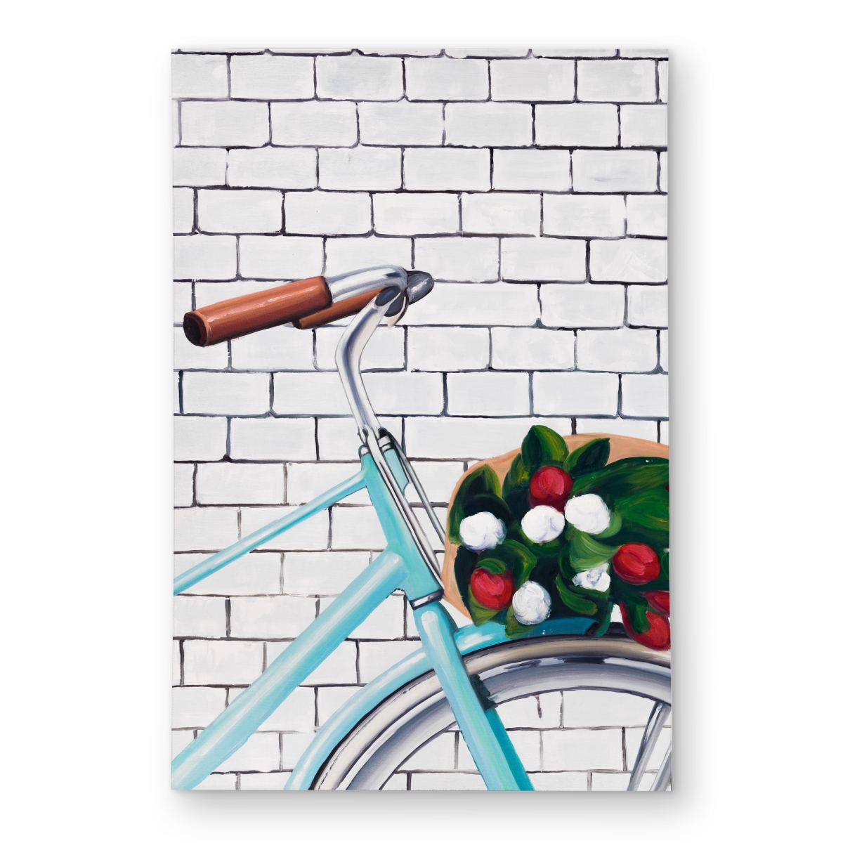 C1ROAR23YPGI1L 2 x 3 ft. Bicycle with a Bouquet of Tulips - Vintage Floral Outdoor Rug - Rectangle