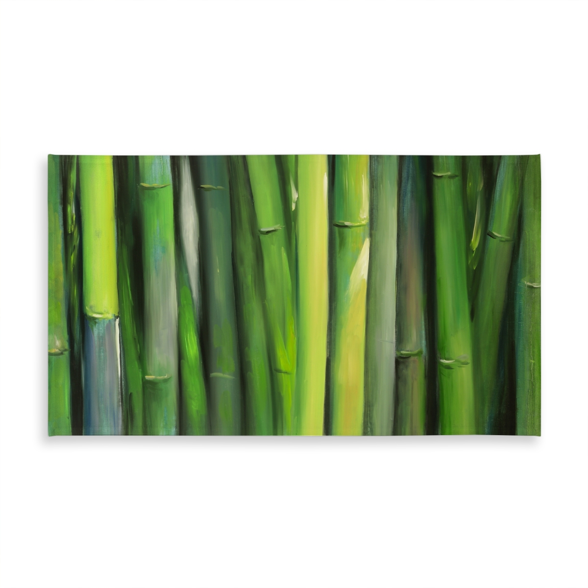 Picture of Begin Home Decor C1TCLRGEOLYFXO 58 x 102 in. Bamboo Plant Tablecloth - Green Botanical Decor for Home