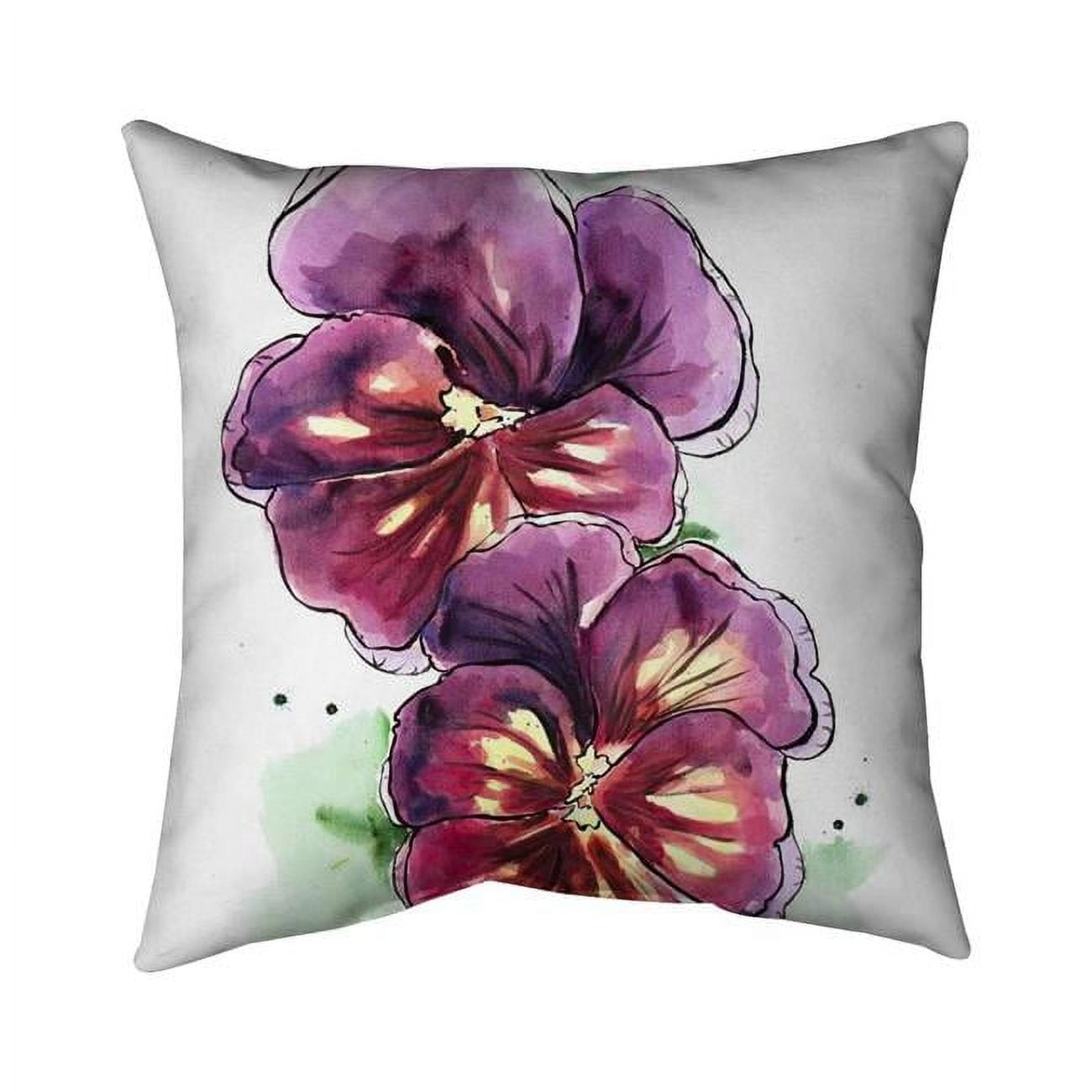 5541-2020-FL264 20 x 20 in. Two Blossoming Orchid with Wavy Petals-Double Sided Print Indoor Pillow