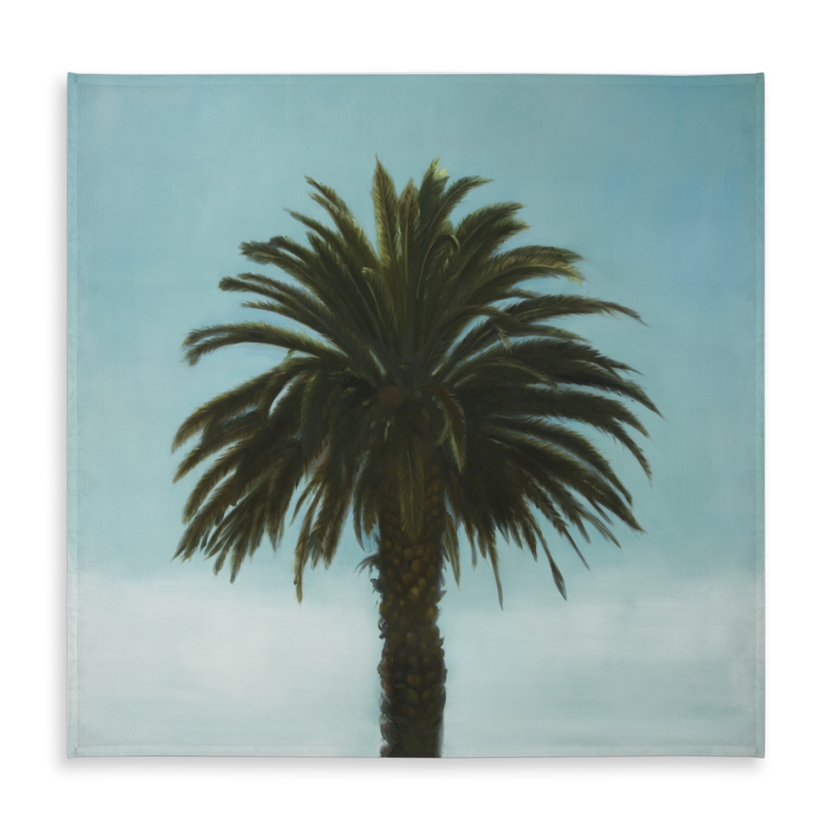 Picture of Begin Home Decor C1TC5858T4EBGO 58 x 58 in. Tropical Palm Tablecloth - Trees Coastal Blue Indoor & Outdoor