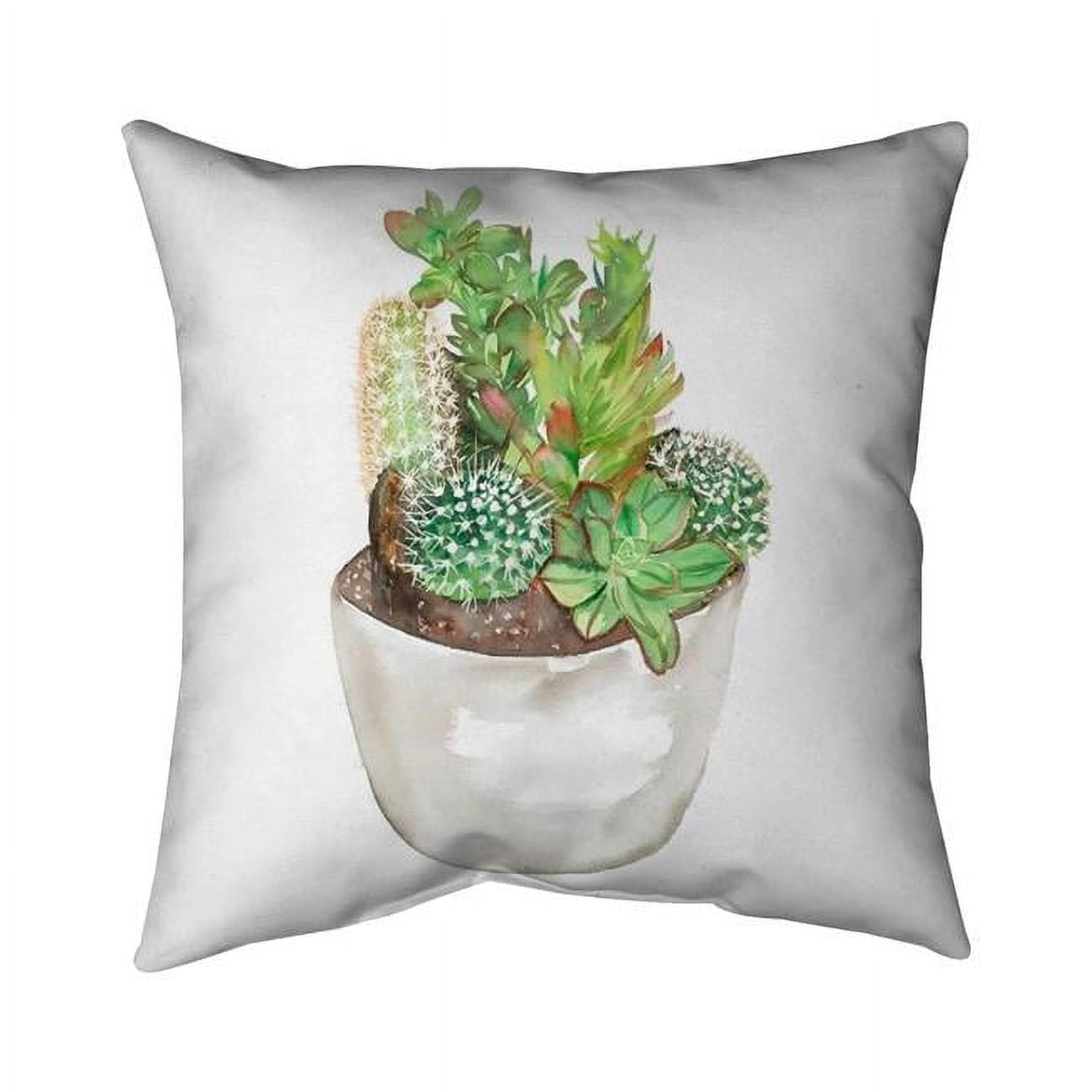 20 x 20 in. Cactus Assortment In A Pot-Double Sided Print Indoor Pillow