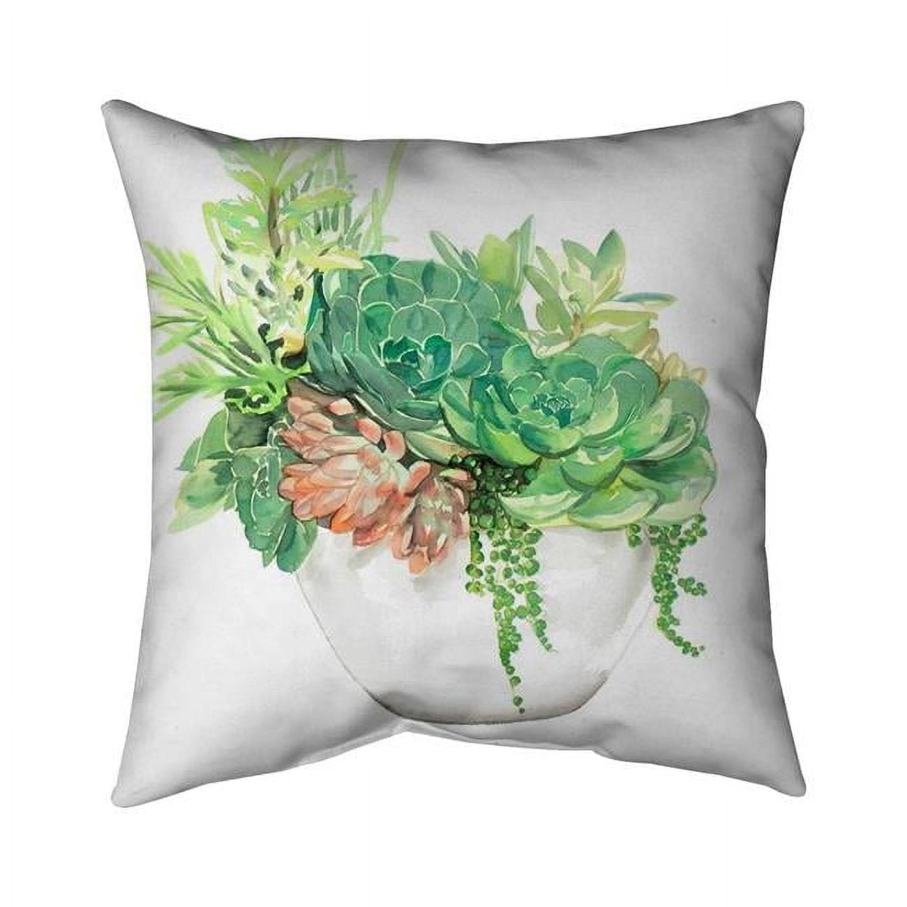 5541-2020-FL266 20 x 20 in. Succulent Assortment In A Pot-Double Sided Print Indoor Pillow