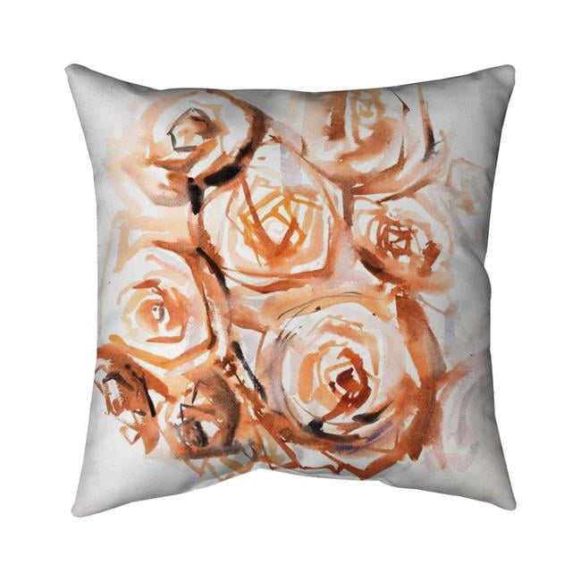 20 x 20 in. Abstract Roses with Sepia Style-Double Sided Print Indoor Pillow
