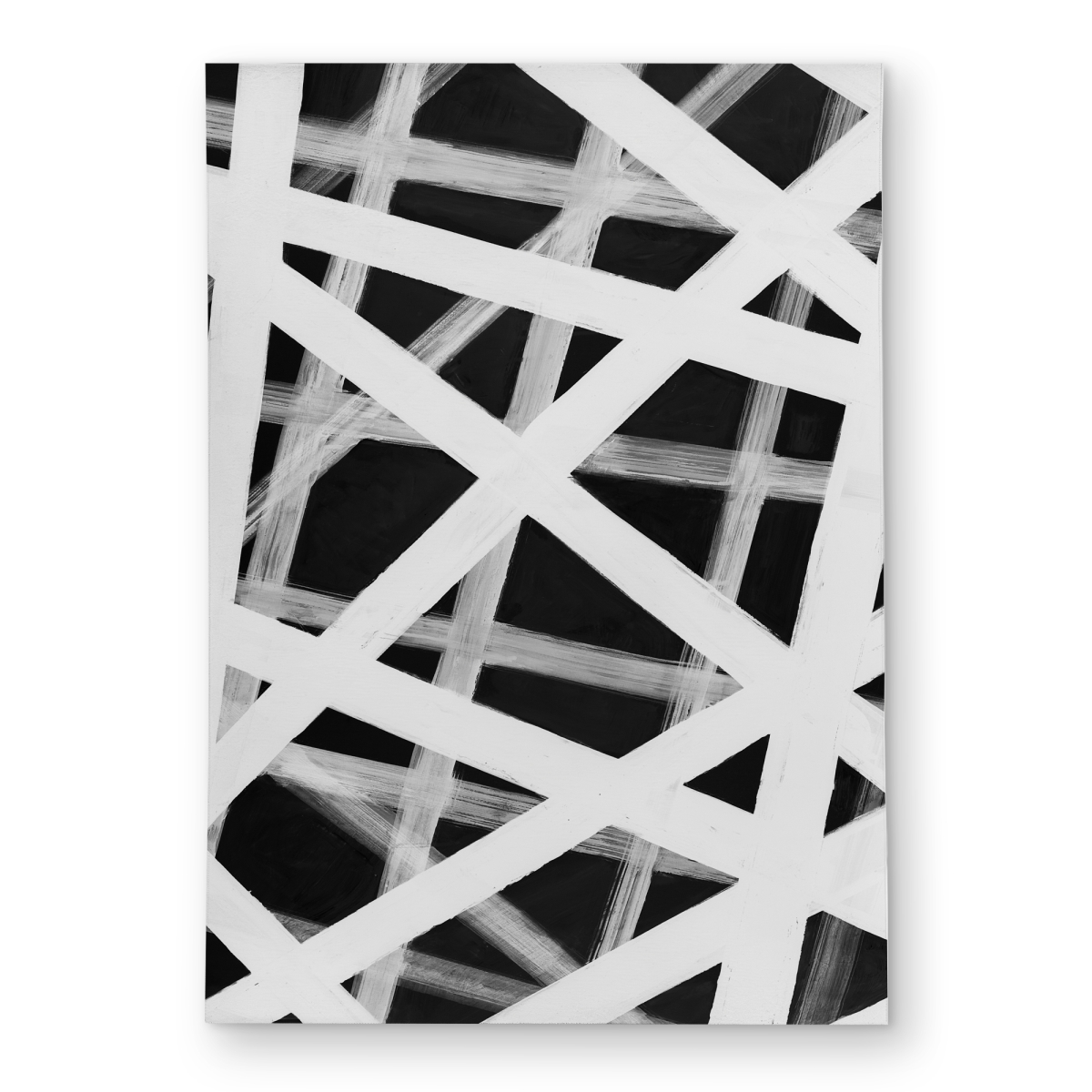 C1ROAR57MMH6V5 5 x 7 ft. Geometric Stripes Abstract White Outdoor Area Rug - Home Decor - Rectangle