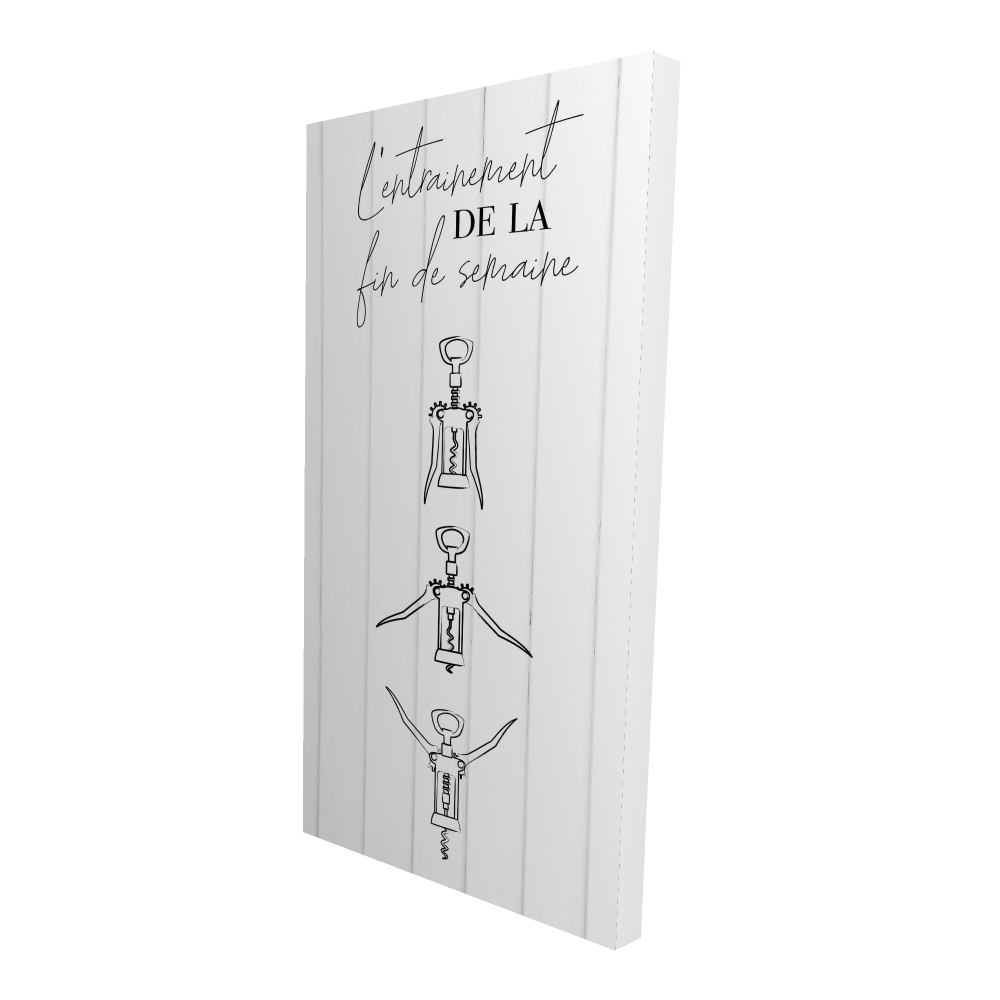 2080-4824-QU42 24 x 48 in. L-Entrainment De La Fin De Semaine - Motivational Canvas Decor