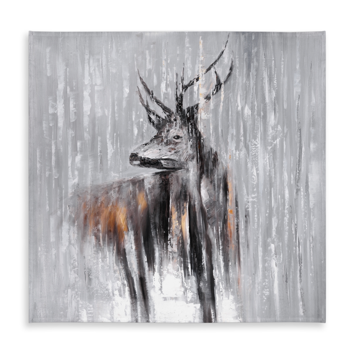 Picture of Begin Home Decor C1TC5858CE4ZFQ 58 x 58 in. Deer in the Forest Rustic Tablecloth - Indoor & Outdoor Decor