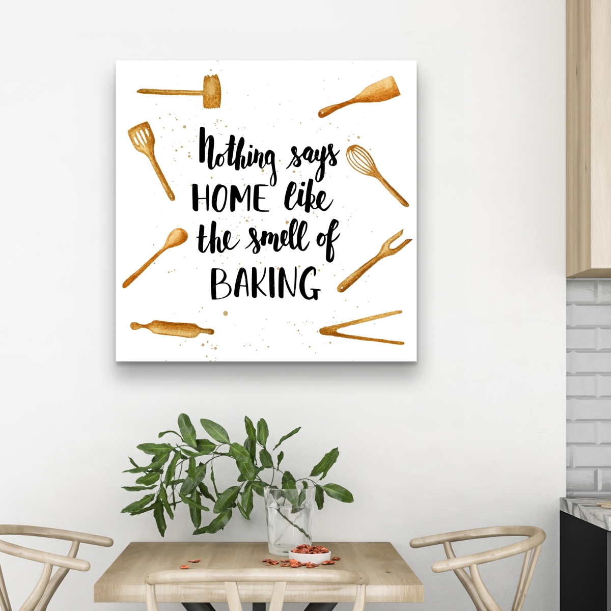 C1RC3232G28X51 32 x 32 in. Home & Baking Farmhouse Canvas - Rustic Home Decor Art