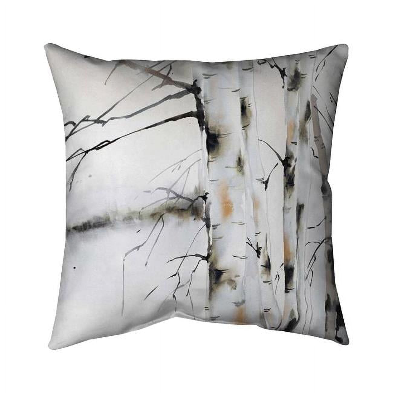 20 x 20 in. Winter Birches-Double Sided Print Indoor Pillow
