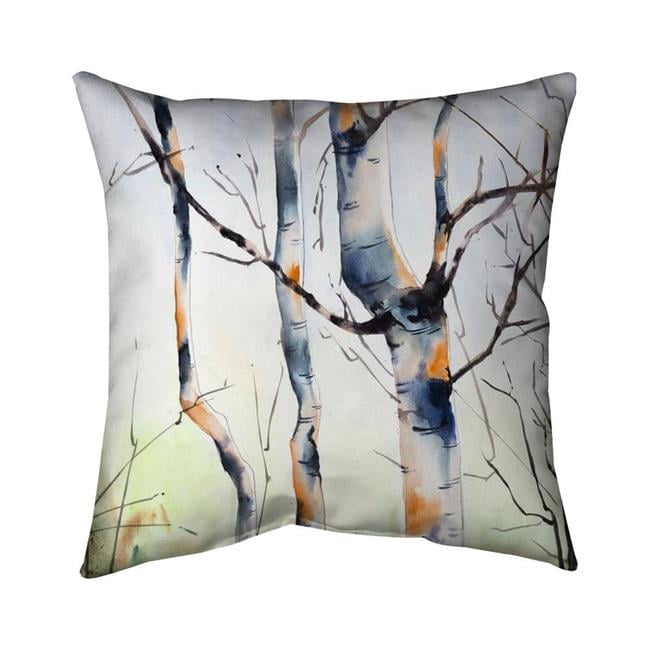 20 x 20 in. Three Small Birch Trees-Double Sided Print Indoor Pillow