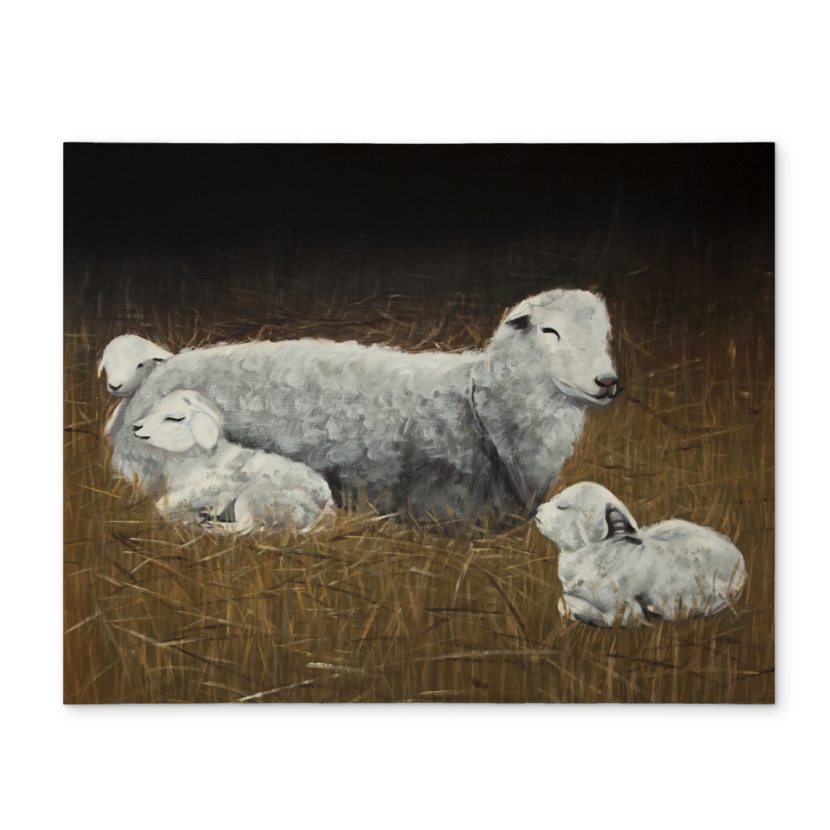 CPPM1418XYD4EK 14 x 18 in. Sheep & Lambs Farm Animals Placemat - Rustic Home Decor