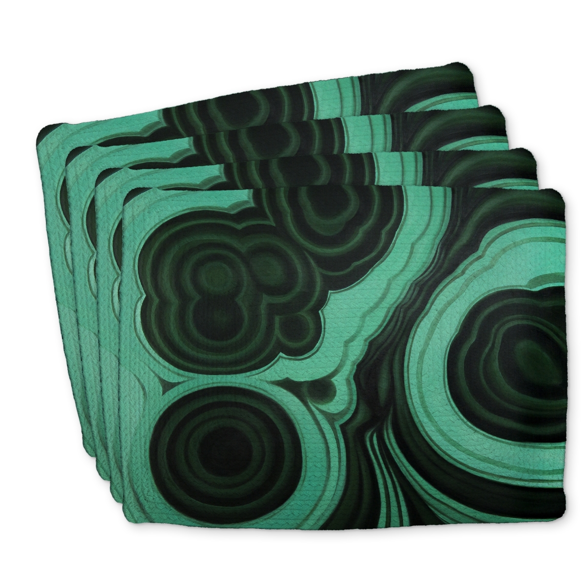 Picture of Begin Home Decor C4BP1418MCJ0DW 14 x 18 in. Malachite Stone Braided Polyester Placemat - Home Decor - Set of 4