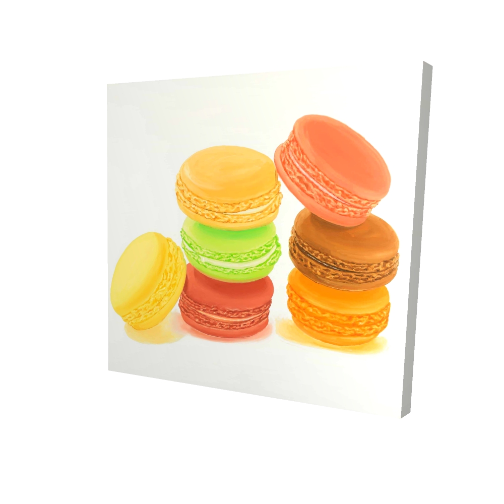 2080-2424-GA65 24 x 24 in. Delicious Macaroons Kitchen Canvas - Home Decor Wall Art