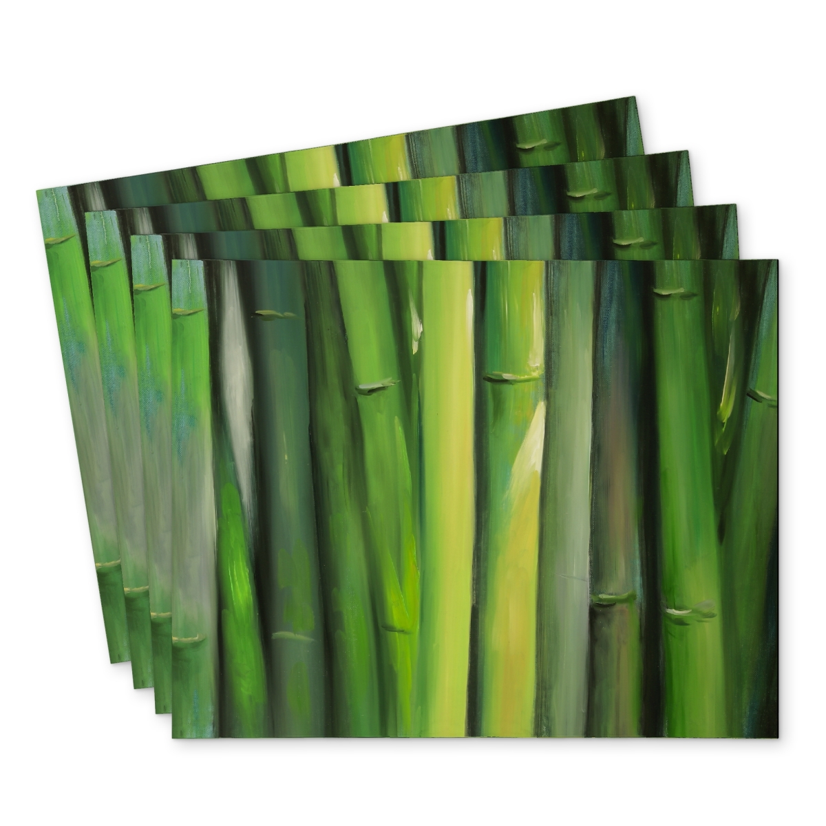 Picture of Begin Home Decor C4PP1418B4J9MC 14 x 18 in. Bamboo Plant Polyester Placemat - Stylish Home Decor Accessory - Set of 4