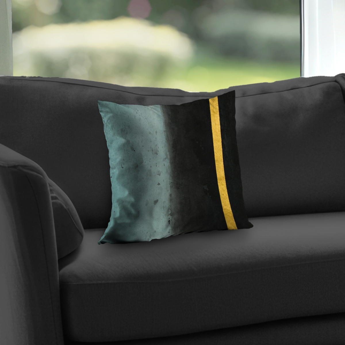C1PC1414VZM8C2 14 x 14 in. Twilight Abstract Gold Poly Twill Throw for Home Decor