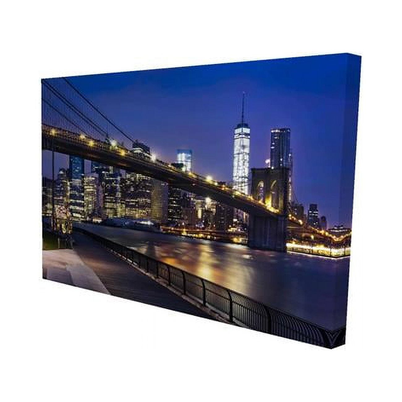 20 x 30 in. City At Night-Print on Canvas