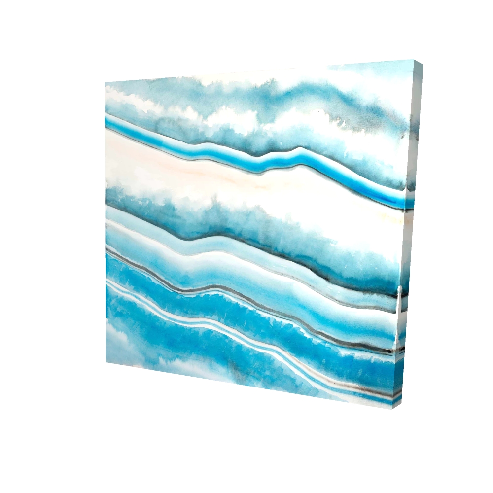 2080-3636-AB40 36 x 36 in. Textured Geode - Illustrative White Canvas for Home Decor
