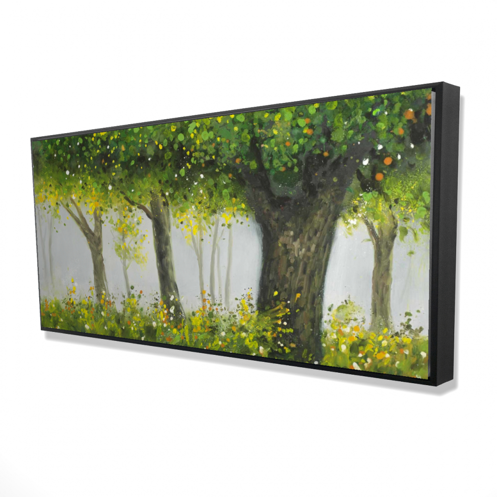 2081-2448-LA85 24 x 48 in. Forest By Summer - Trees Brown Framed Canvas Home Decor