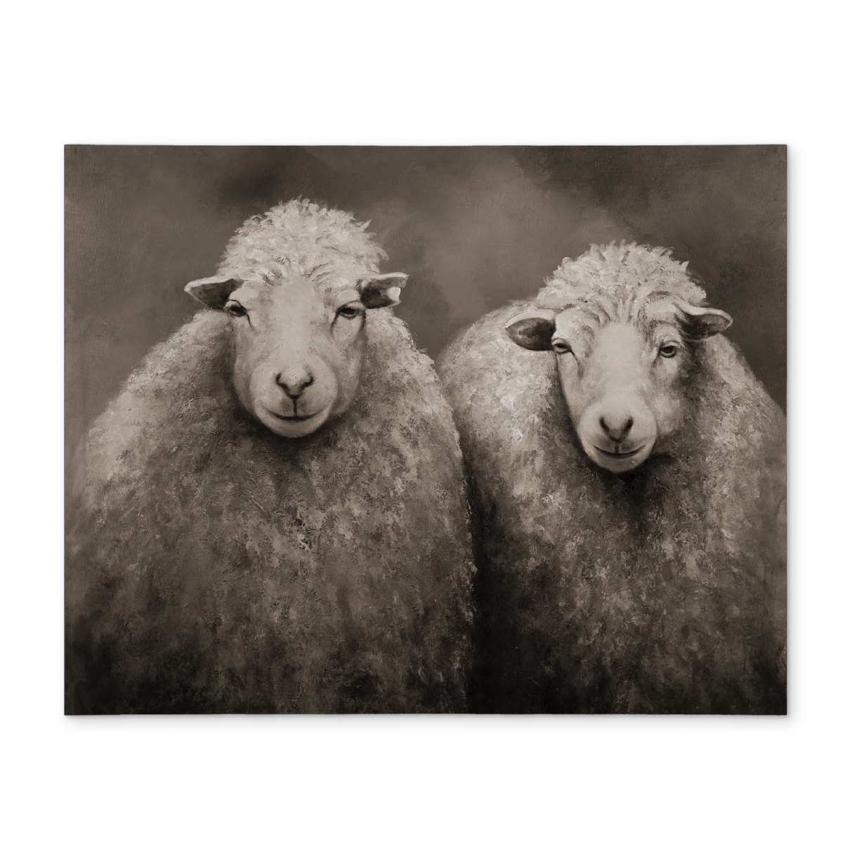 Picture of Begin Home Decor CPPM1418HBC1RF 14 x 18 in. Sheep Sepia Beige Farm Animals Placemat - Polyester Home Decor