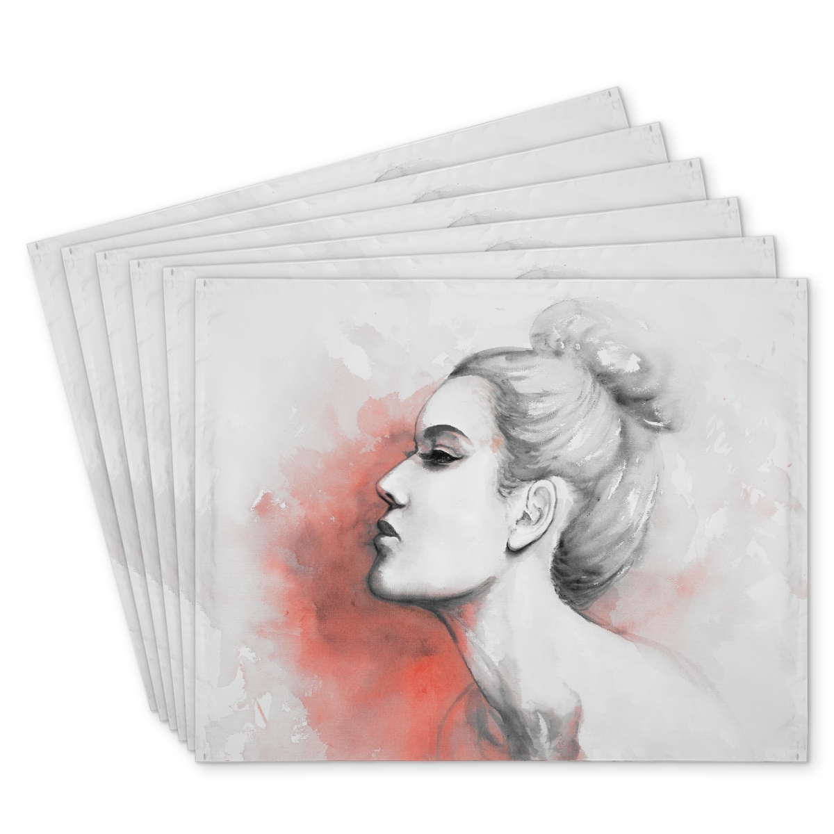 Picture of Begin Home Decor C6PP1418ACZFDV 14 x 18 in. Deliberation Polyester Placemat - Stylish Home Decor Accent - Set of 6