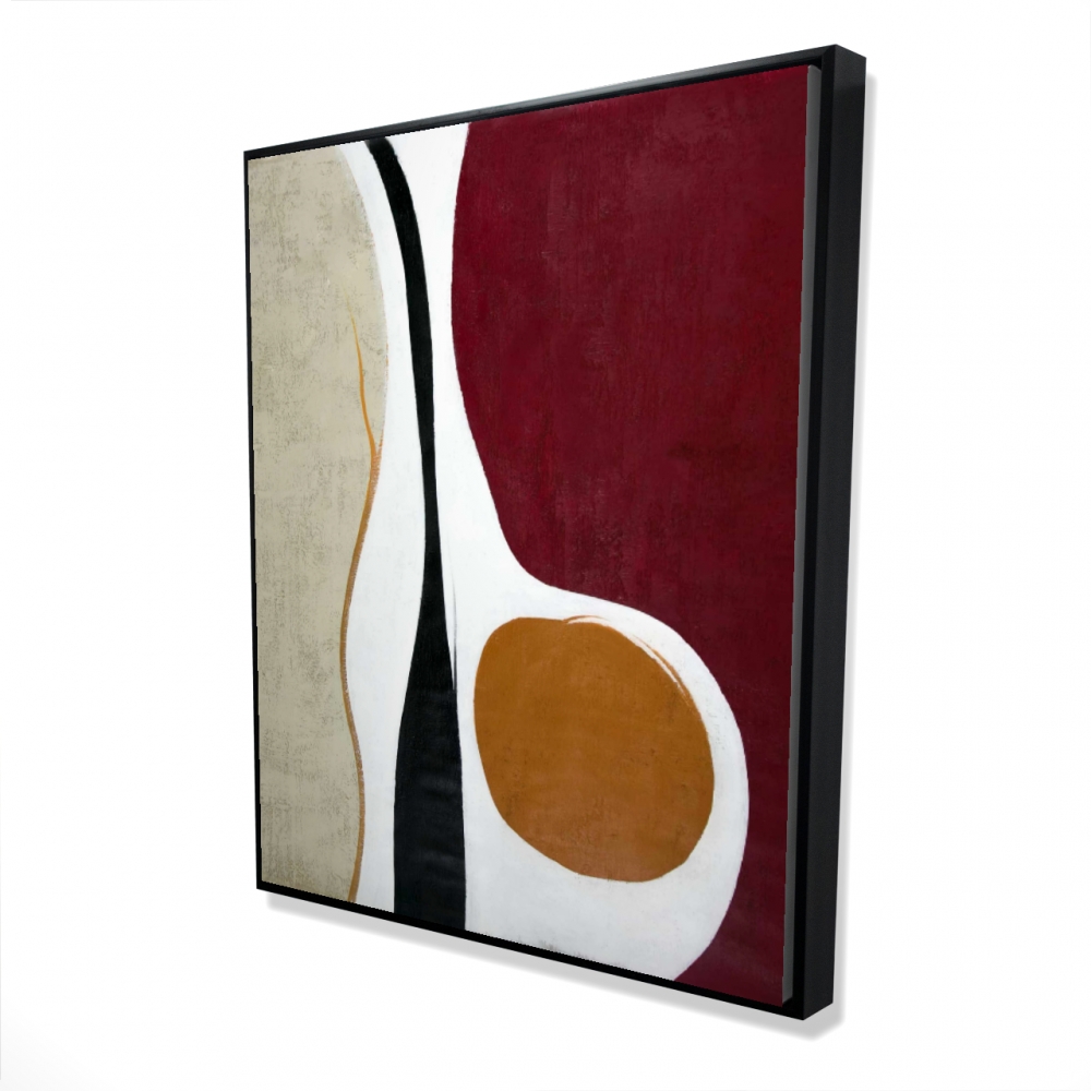 2081-6048-AB117 48 x 60 in. Multiform - Abstract Shapes Framed Canvas for Home Decor