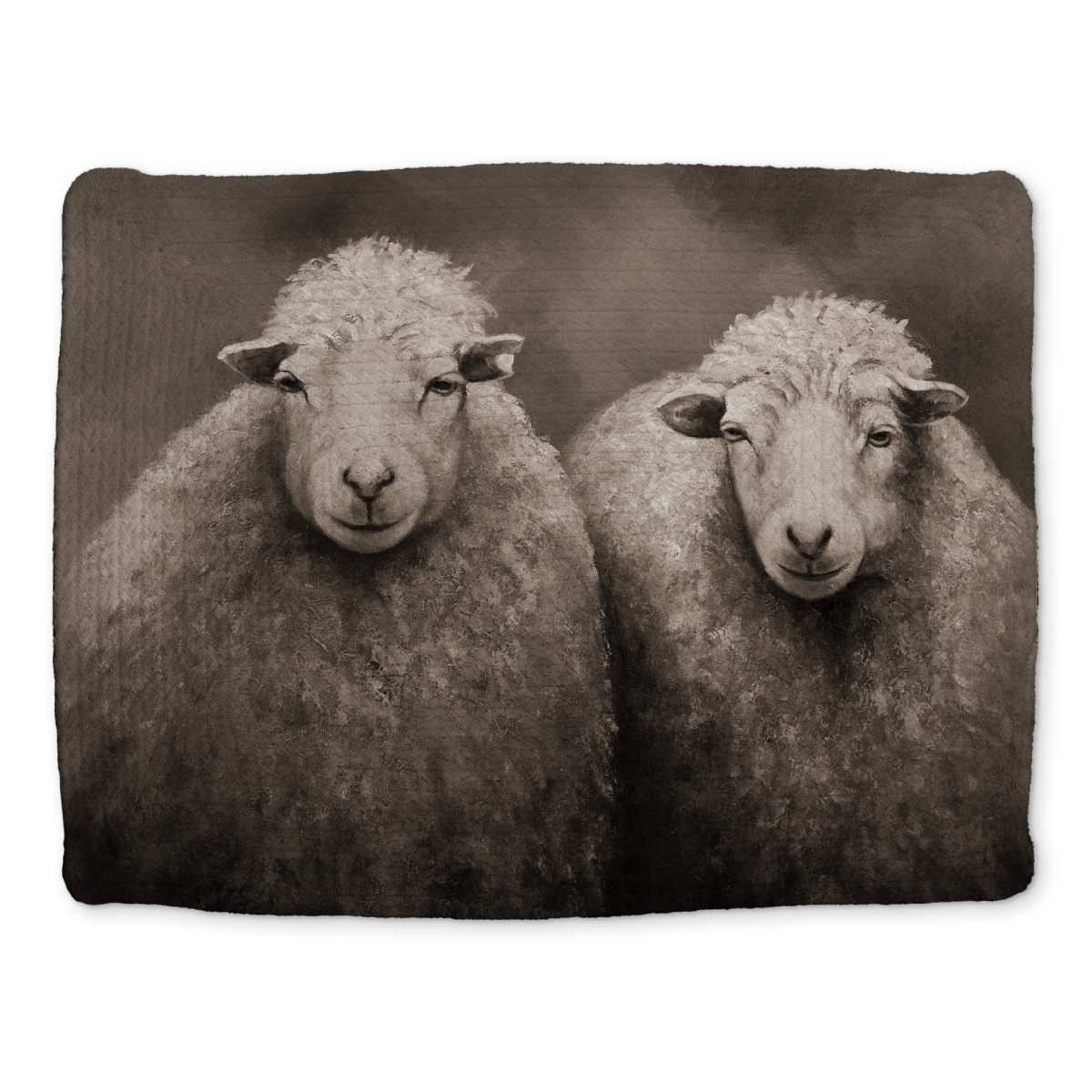 Picture of Begin Home Decor CBPM1418RI6BGJ 14 x 18 in. Sheep Sepia Beige Braided Placemat - Cozy Animal Home Decor