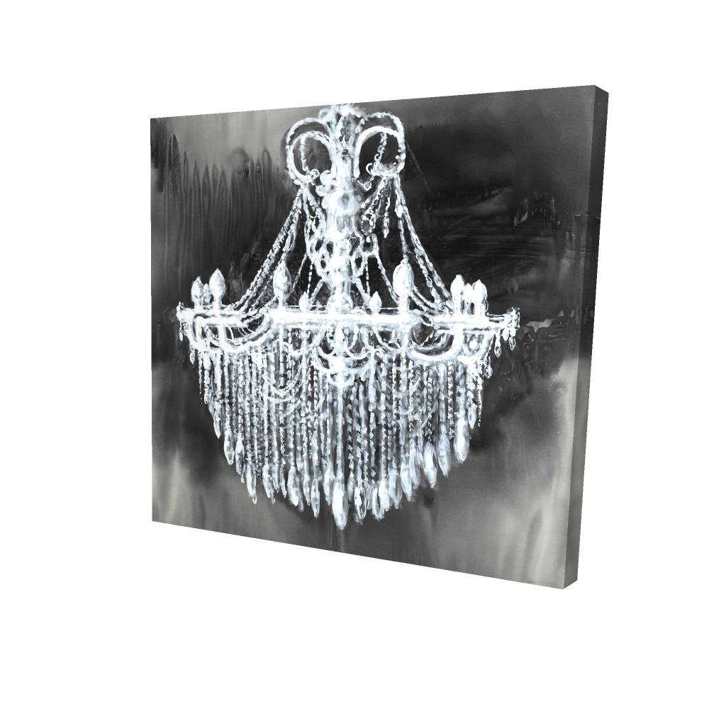 2080-3636-SL17 36 x 36 in. Big Glam Chandelier - Still Life Bedroom Canvas for Home Decor