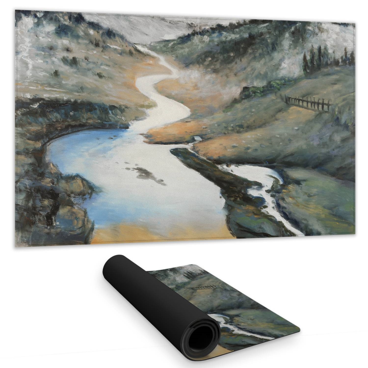 C1DM14248E6OC6 14 x 24 in. Landscape Mountains Desk Mat - Bedroom Contemporary Decor