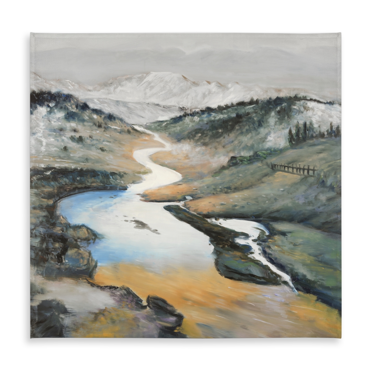 Picture of Begin Home Decor C1TC5858GJ2VZA 58 x 58 in. Landscape Mountains Bedroom Tablecloth - Indoor Outdoor Decor