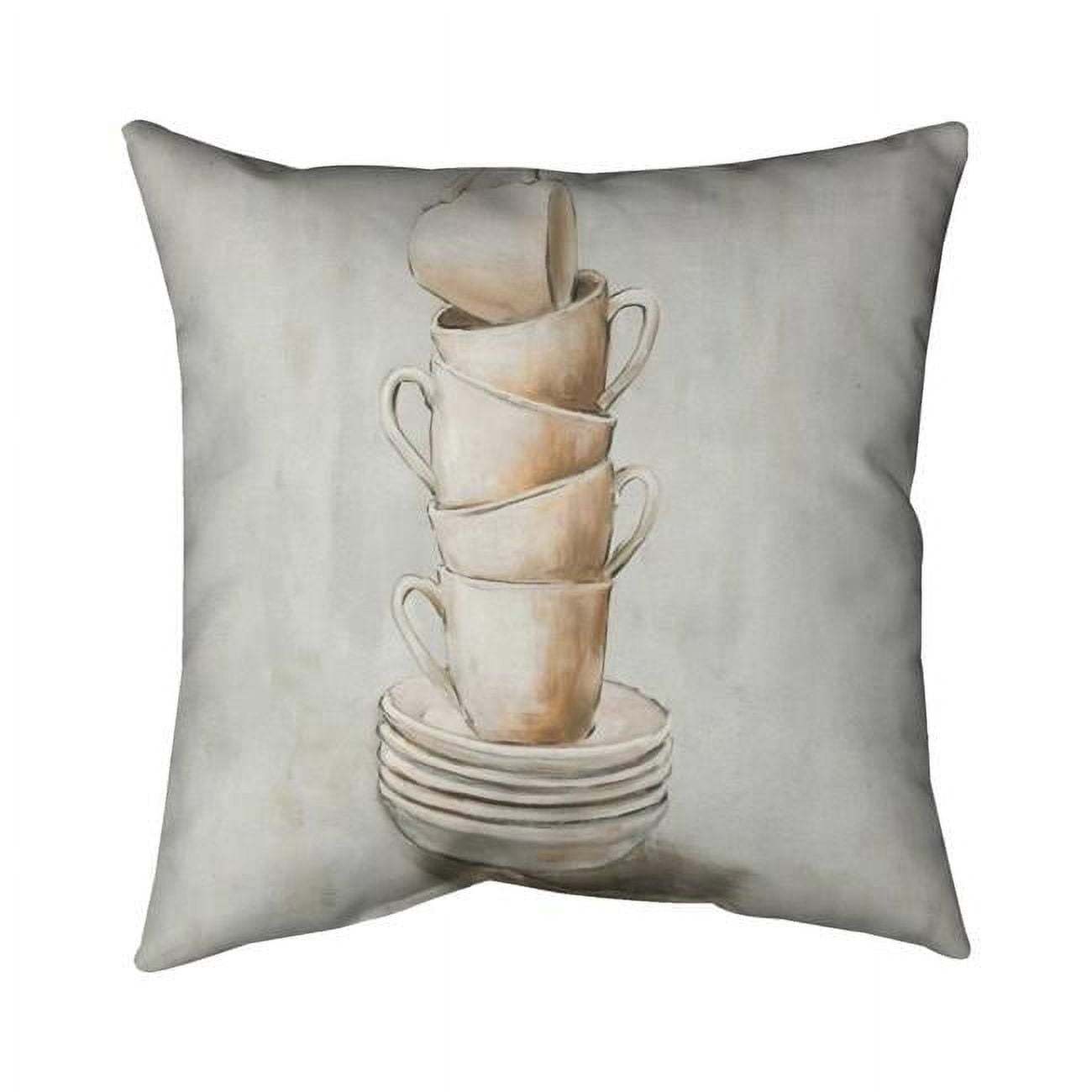 20 x 20 in. Stacked Cups-Double Sided Print Indoor Pillow