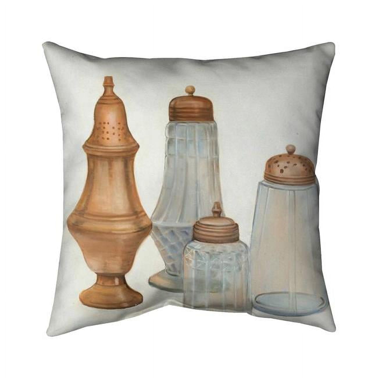 20 x 20 in. Antique Salt & Pepper Shaker-Double Sided Print Indoor Pillow
