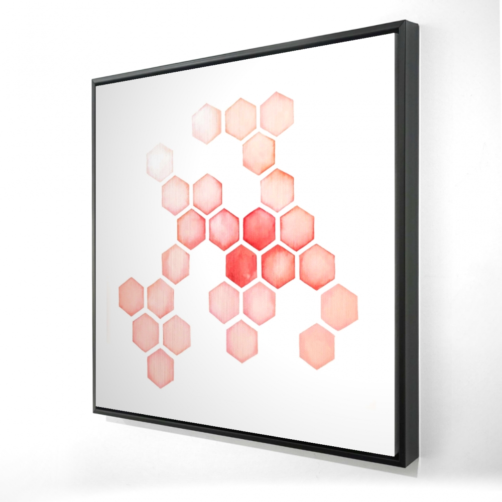 2081-3636-AB67-1 36 x 36 in. Multiple Alveoles - Illustrative Pattern Framed Canvas Decor