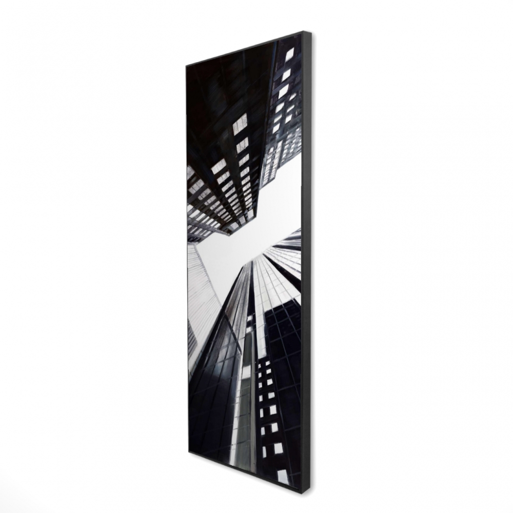 2081-6020-CI288 20 x 60 in. Low-Angle View of the City Canvas - Urban Home Decor Art