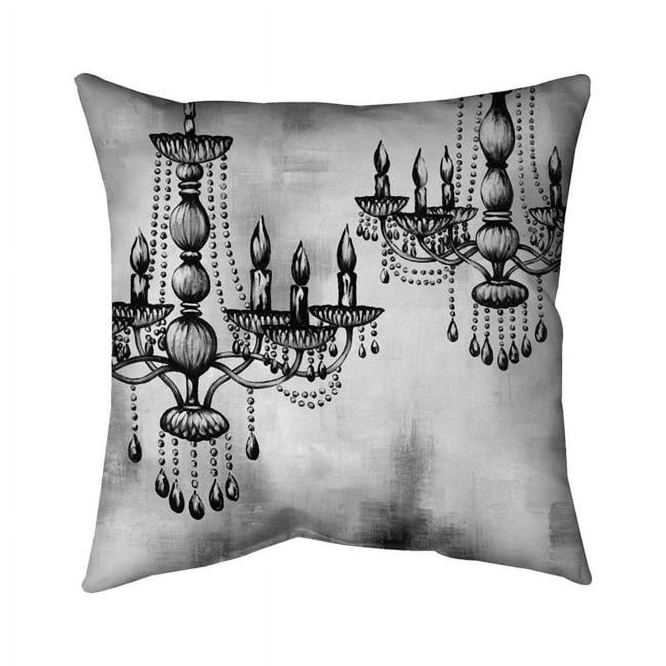 20 x 20 in. Two Crystal Chandeliers-Double Sided Print Indoor Pillow