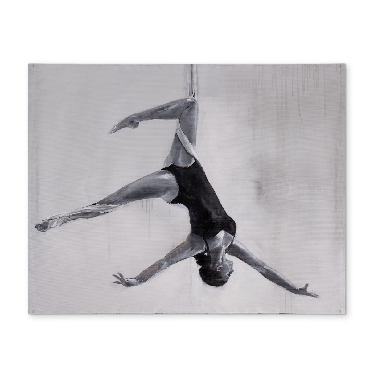 Picture of Begin Home Decor CPPM1418EJTQYQ 14 x 18 in. Monochrome Hobbies White Placemat - Dancer on Aerial Silks