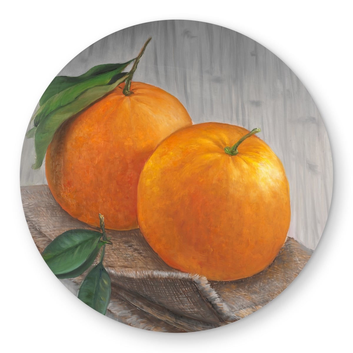 C1COAR55P102Y3 5 x 5 ft. Two Oranges Hyperrealist Kitchen Round Outdoor Area Rug