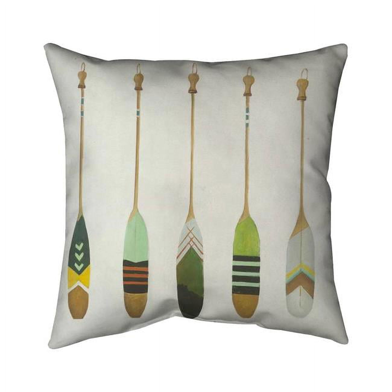 20 x 20 in. Colorful Nautical Oars-Double Sided Print Indoor Pillow