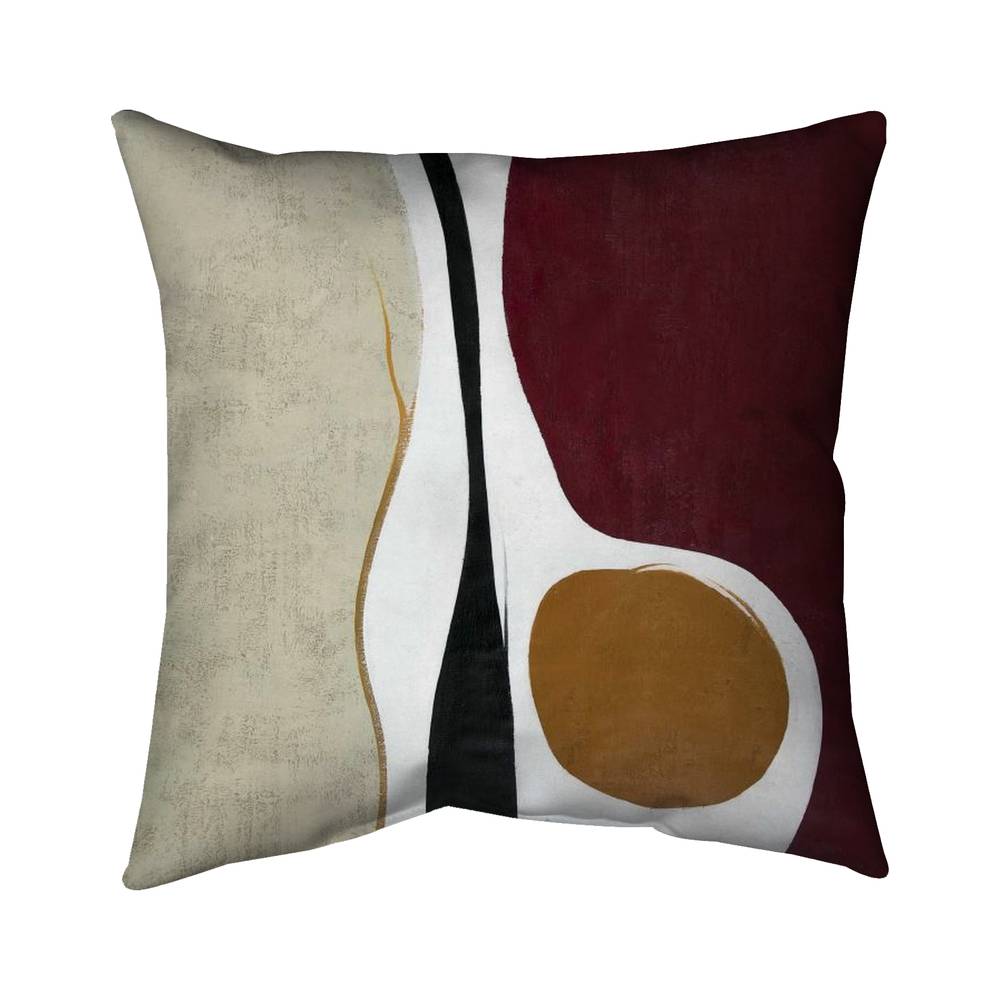 5541-1616-AB117 16 x 16 in. Red Retro Shapes Pillow - Multiform Home Decor Accent