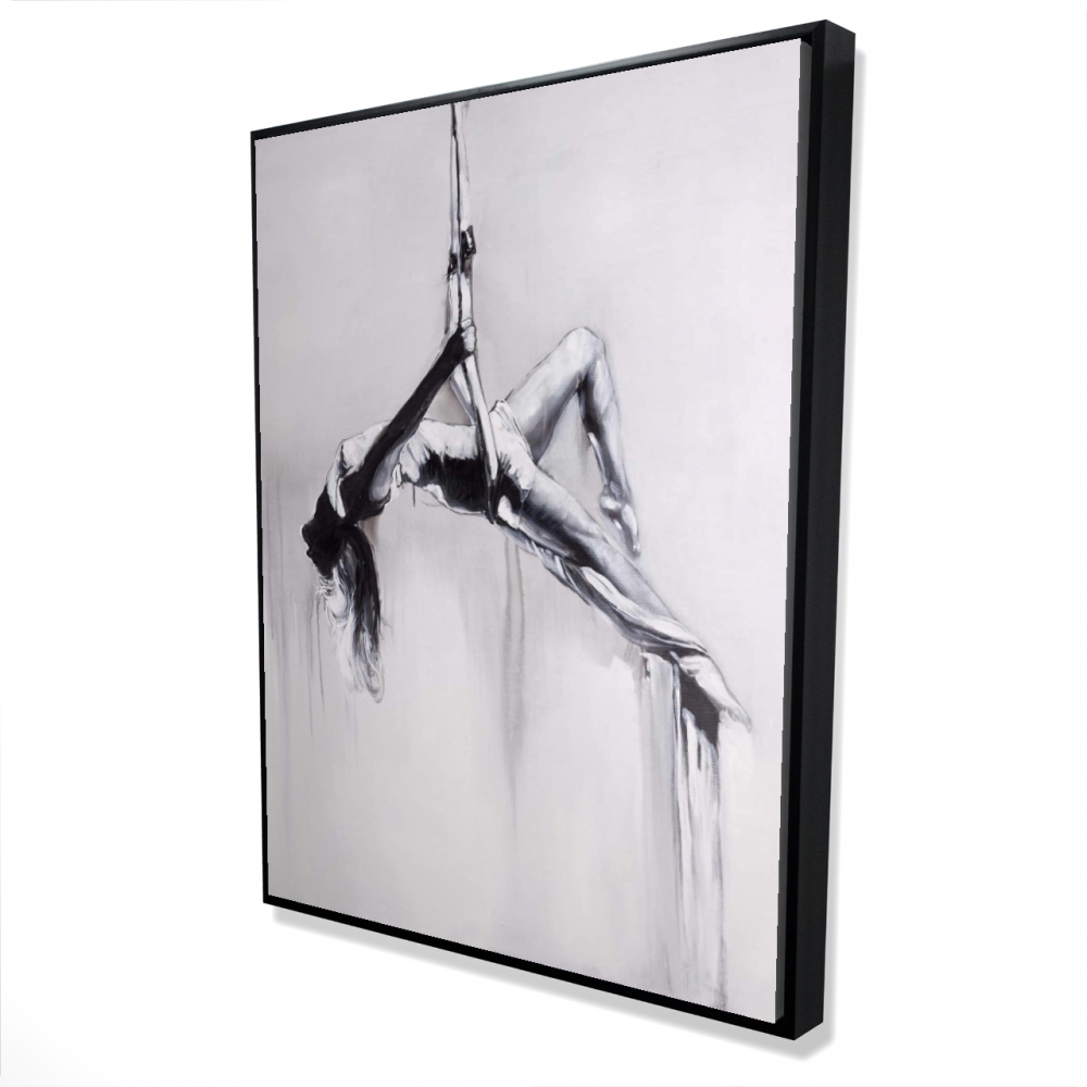2081-4836-SP35 36 x 48 in. Dancer on Aerial Contortion - Framed Canvas for Home Decor