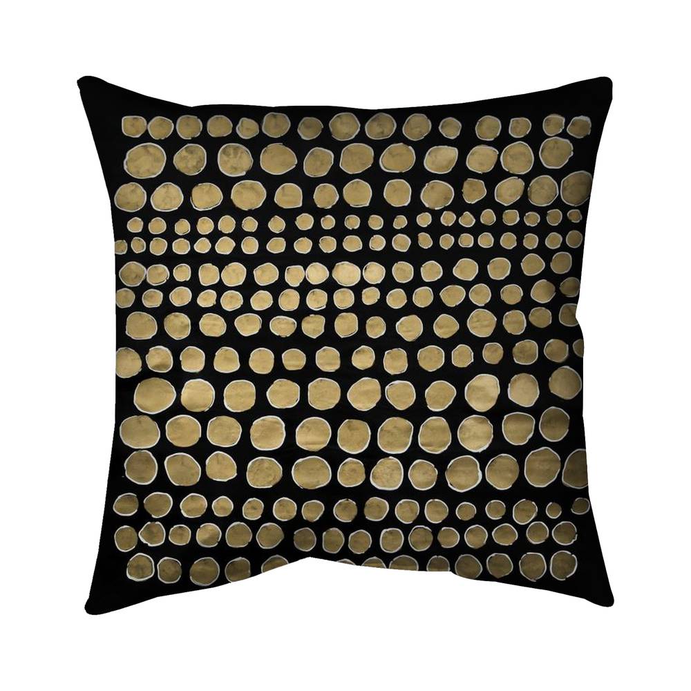 5541-1818-AB112 18 x 18 in. Dots on Gold - Shapes Gold Poly Twill Throw Pillow Insert