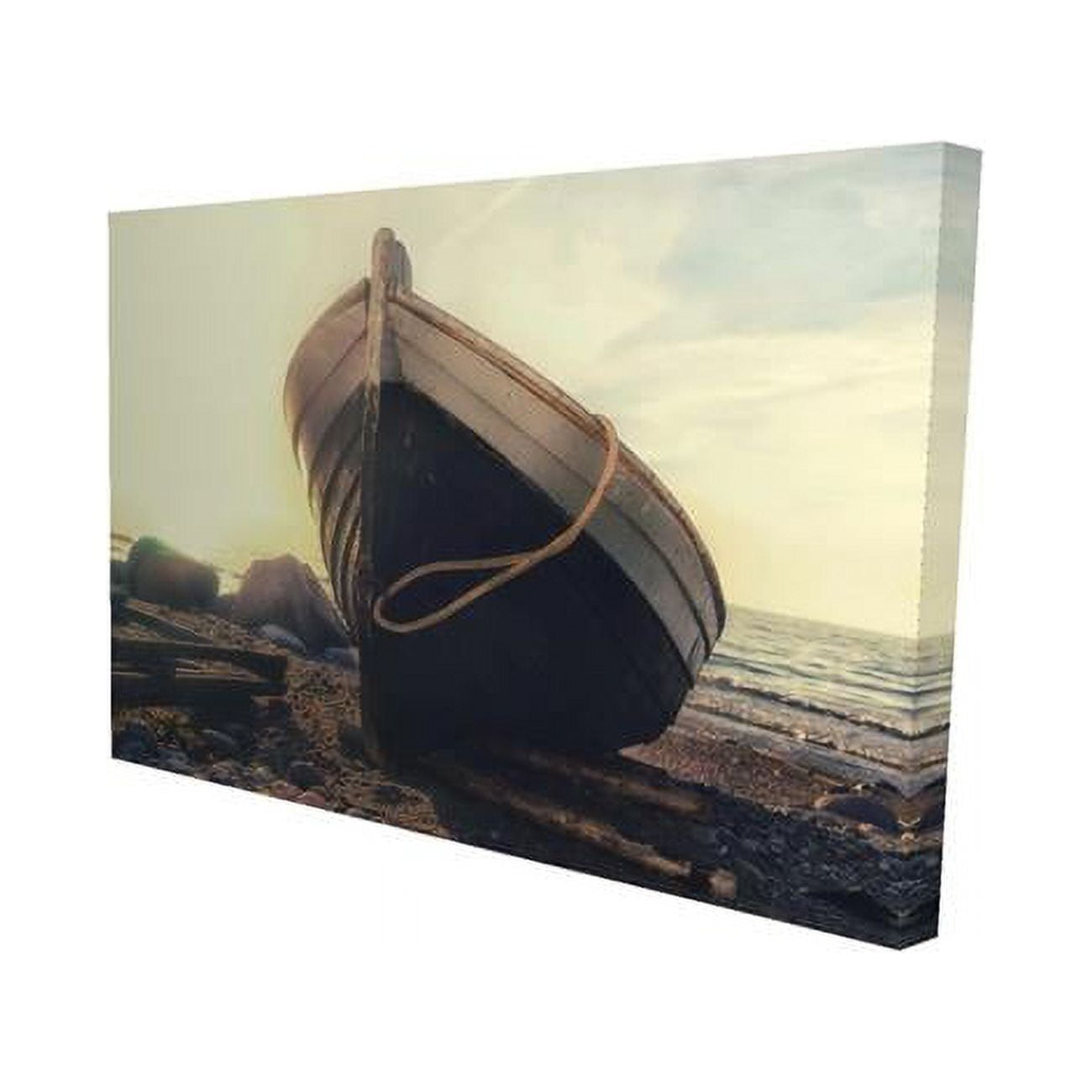 20 x 30 in. Rowboat At The Waters Edge-Print on Canvas