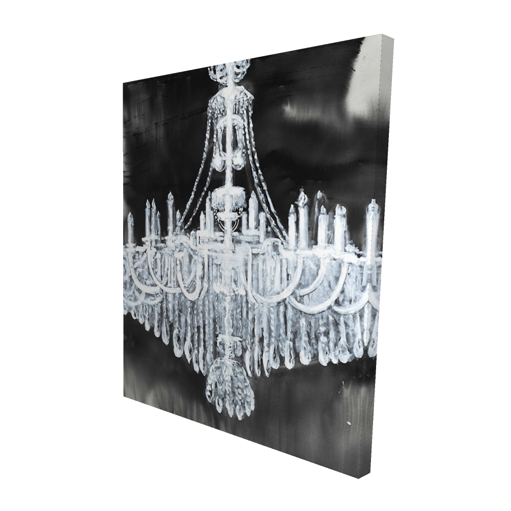 2080-6048-SL16 48 x 60 in. Glam Chandelier - Gray Still Life Canvas for Home Decor