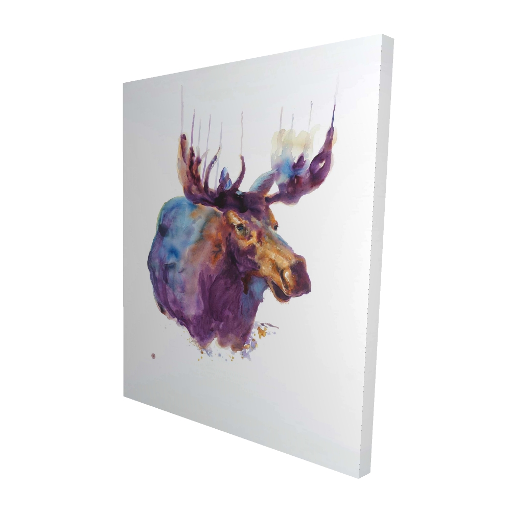 2080-6048-AN254 48 x 60 in. Abstract Moose - Rustic Bedroom Canvas for Home Decor