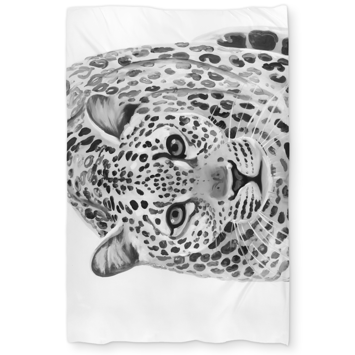 C1DCTXLWW5AD3S Twin Extra Long Leopard Ready To Attack Black Wildlife Duvet Cover - Home Decor