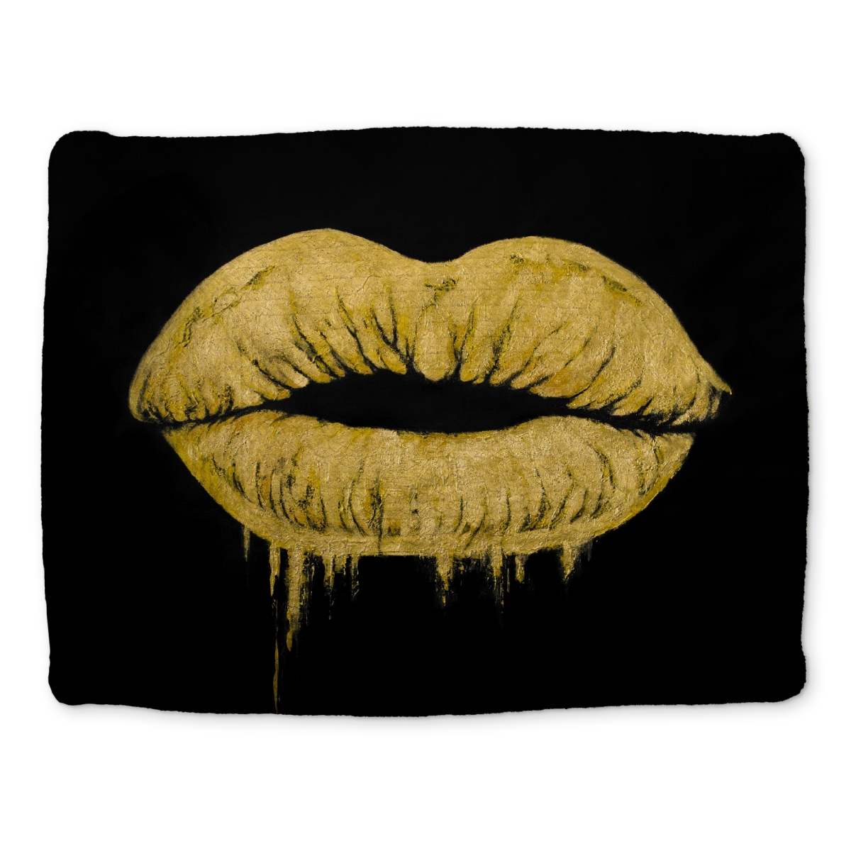 Picture of Begin Home Decor CBPM141893BOP3 14 x 18 in. Golden Lips Black Braided Placemat - Womens Bedroom Decor