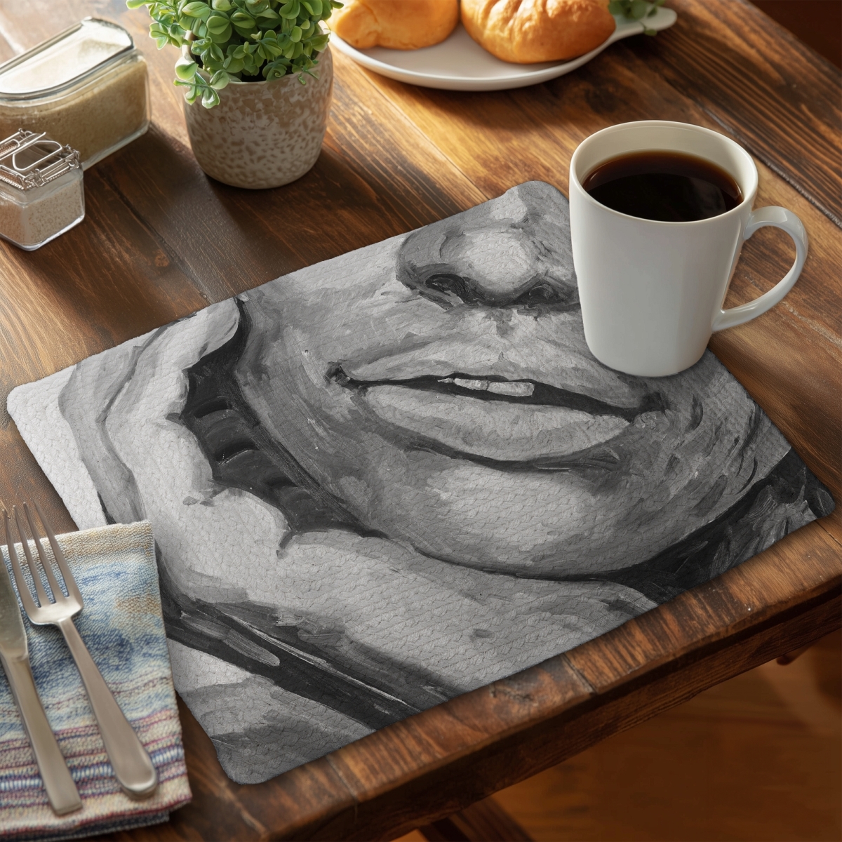 Picture of Begin Home Decor C4BP1418YS86TV 14 x 18 in. Irresistible Lips - Braided Polyester Placemat for Home Decor - Set of 4