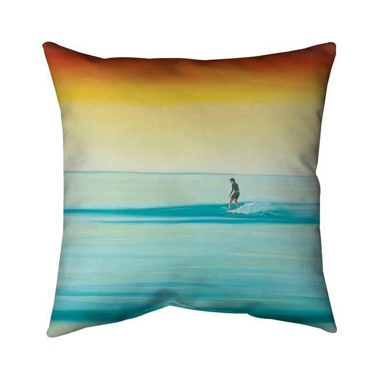 20 x 20 in. A Surfer by Dawn-Double Sided Print Indoor Pillow