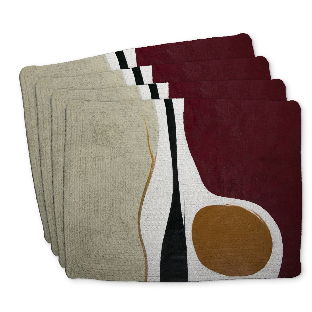 Picture of Begin Home Decor C4BP1418JC6EIZ 14 x 18 in. Multiform Braided Polyester Placemat - Stylish Home Decor - Set of 4