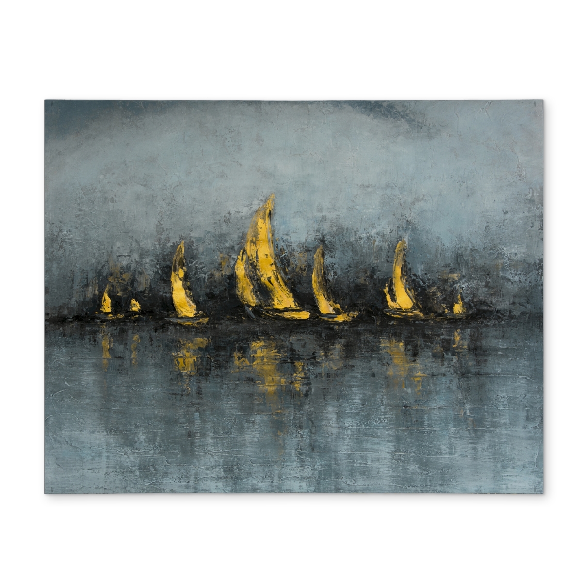 Picture of Begin Home Decor CPPM1418WHUE0Q 14 x 18 in. Set Sail Abstract Blue Polyester Placemat - Home Decor