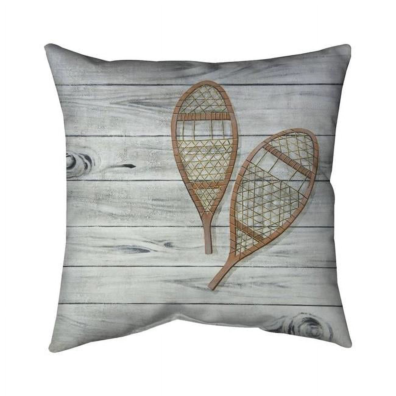 20 x 20 in. Snowshoes-Double Sided Print Indoor Pillow